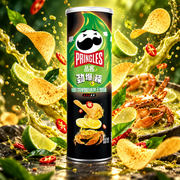 Pringles Chilli Lemon Crab – Csípős citromos rák ízű burgonyasnack 110 g
