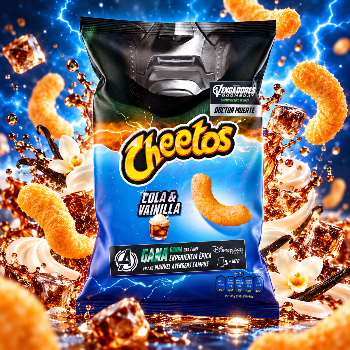 Cheetos Avengers Cola-Vanilla 75 g – Kóla-vanília ízű édes kukoricasnack