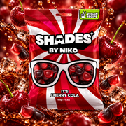 Shades By Niko It's Cherry Cola 150 g – Cseresznye-kóla ízű gumicukor