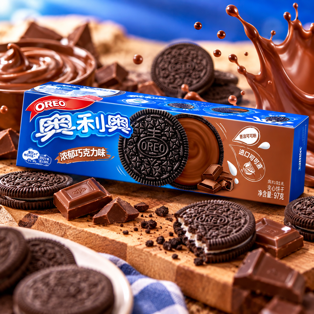 Oreo Chocolate – Csokoládékrémmel töltött kakaós keksz 97 g