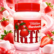 Marshmallow Fluff Strawberry – Eperízű pillecukorkrém 213 g