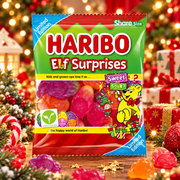 HARIBO Elf Surprises 160 g – Édes-savanyú karácsonyi manó gumicukor