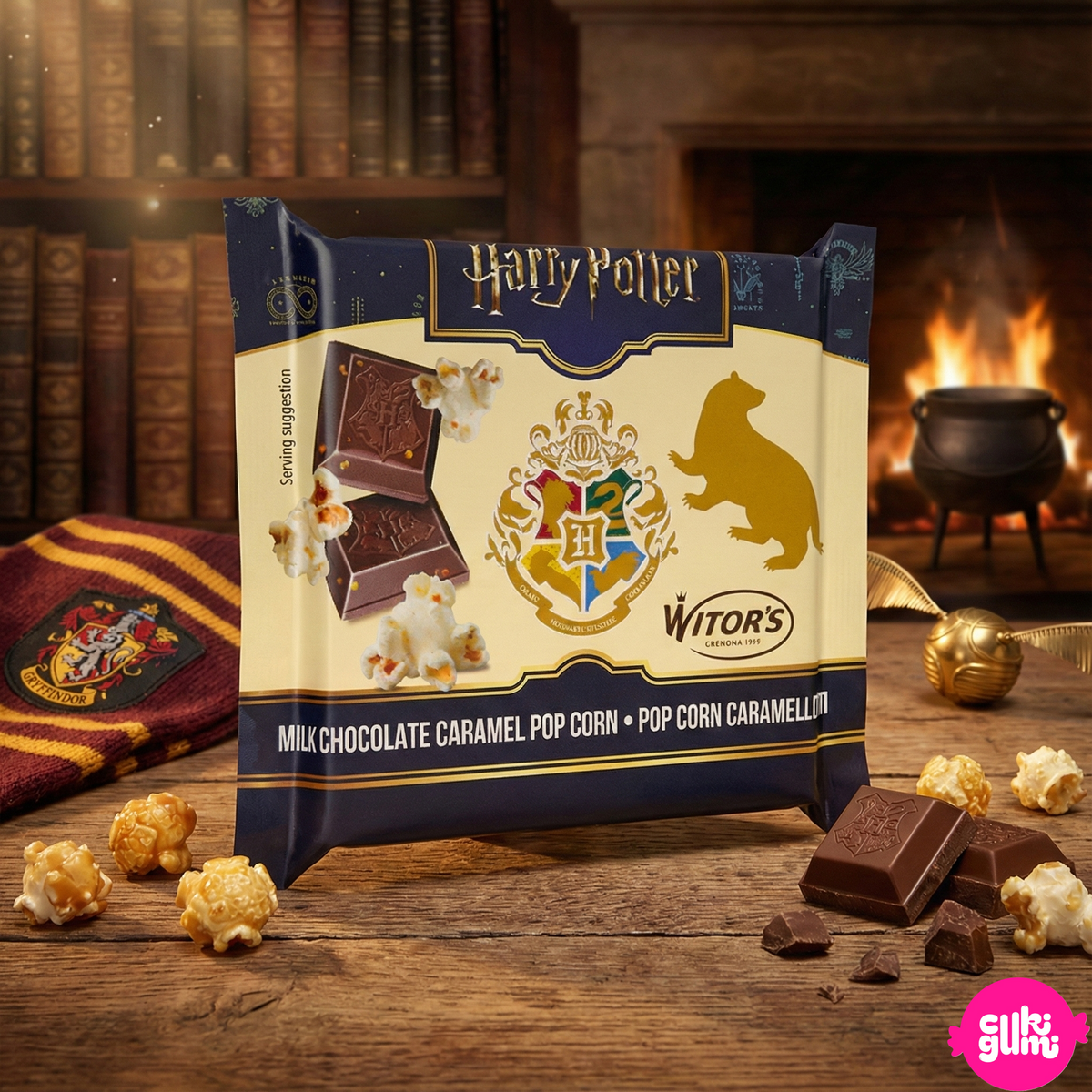 Witor's Harry Potter Tejcsokoládé Karamellizált Pattogatott Kukoricával 40 g