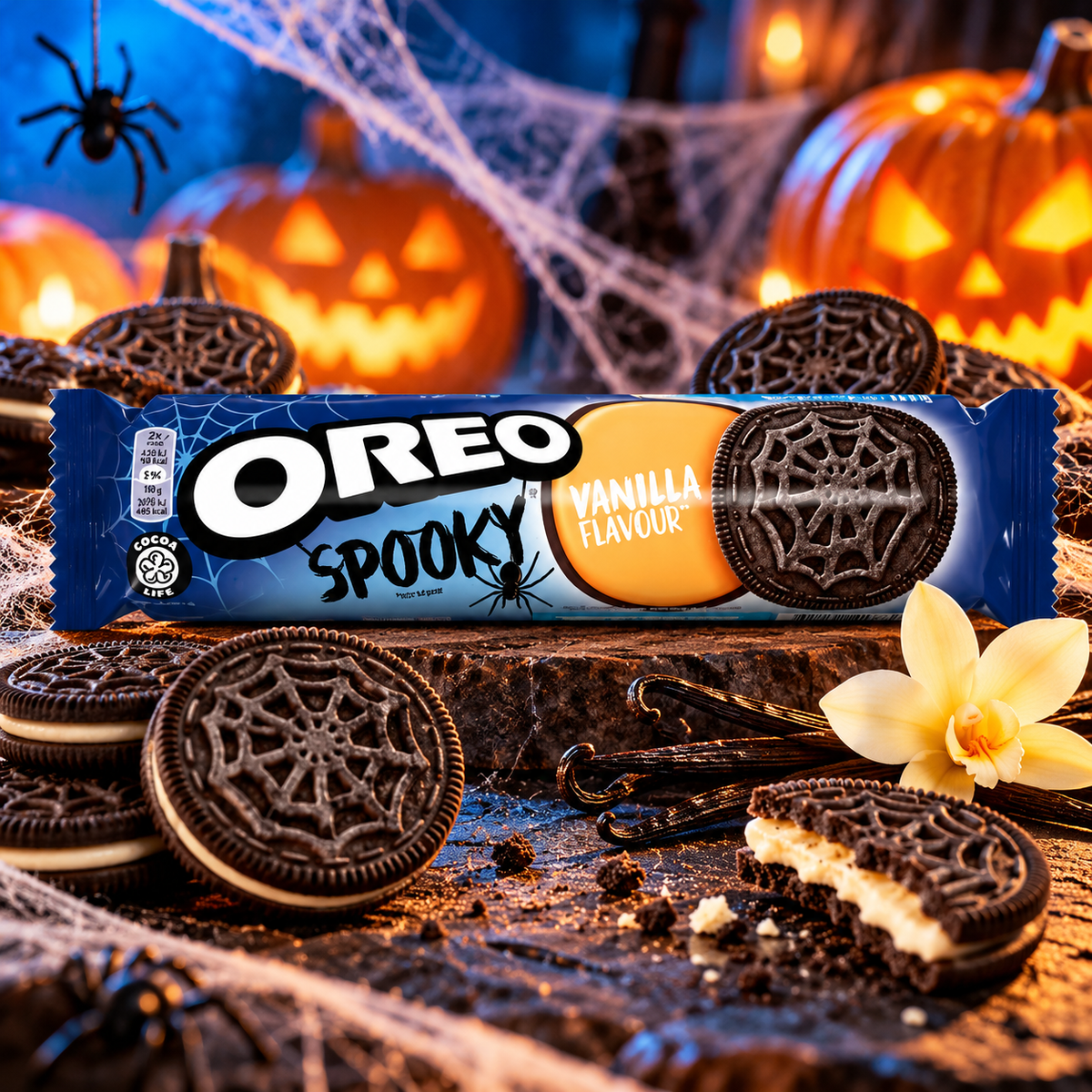 Oreo vanilia keksz Halloweenes
