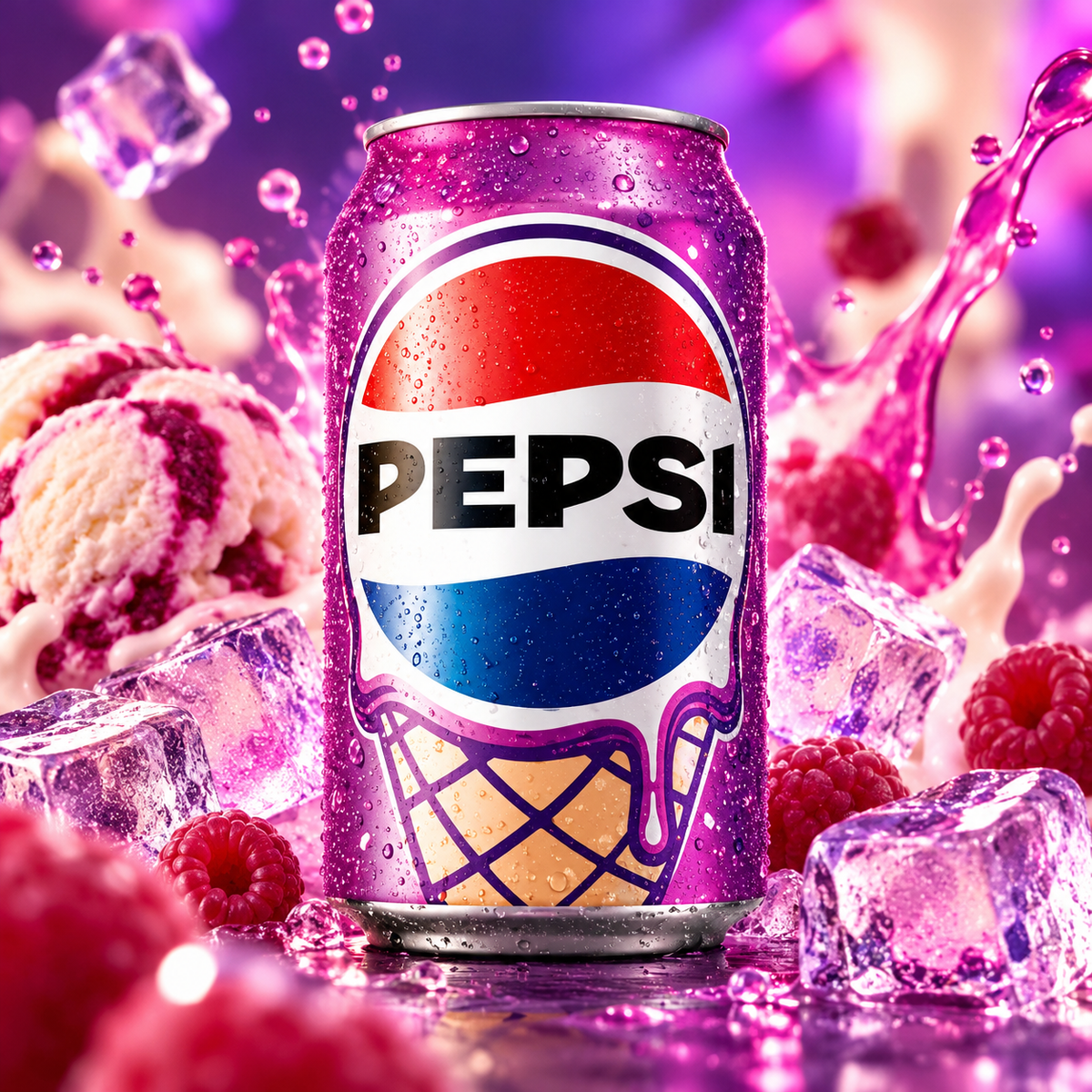 Pepsi Zero Cherry & Vanilla 330 ml – Cseresznye-vanília jégkrém ízű cukormentes kóla – lejárat: 2027.06.30.