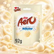 Aero Bubbles Milkybar 92 g – Vaníliás buborékos fehér csokoládé golyók