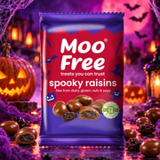 Moo Free Spooky Raisins – Vegán csokoládéval bevont mazsola 25 g