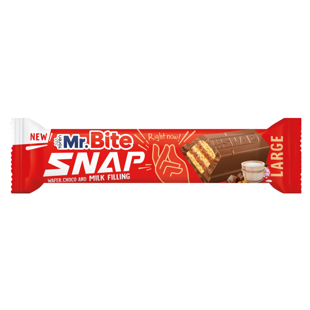 Mr. Bite - Snap - Tejcsokoládéval bevont Kakaós ostya 35g