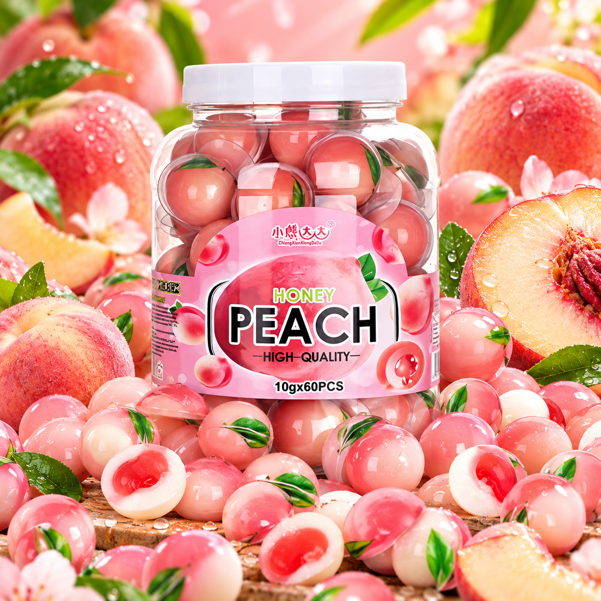Deer Dada Honey Peach Soft Gummy Candy – Őszibarackízű puha gumicukor 10 g
