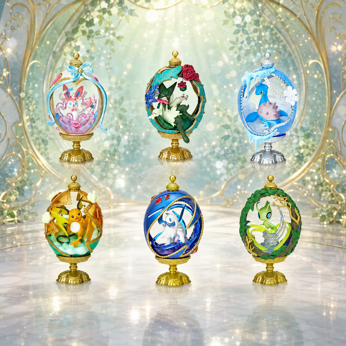 Pokémon Re-Ment OVALTIQUE COLLECTION 2 – Luminous Meglepés Gyűjtői Figura