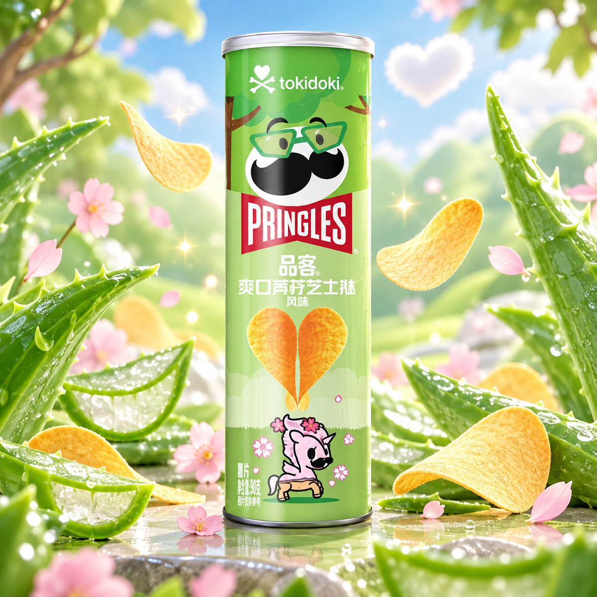 Pringles Lime & Tart – Lime-os, savanykás burgonyasnack 110 g
