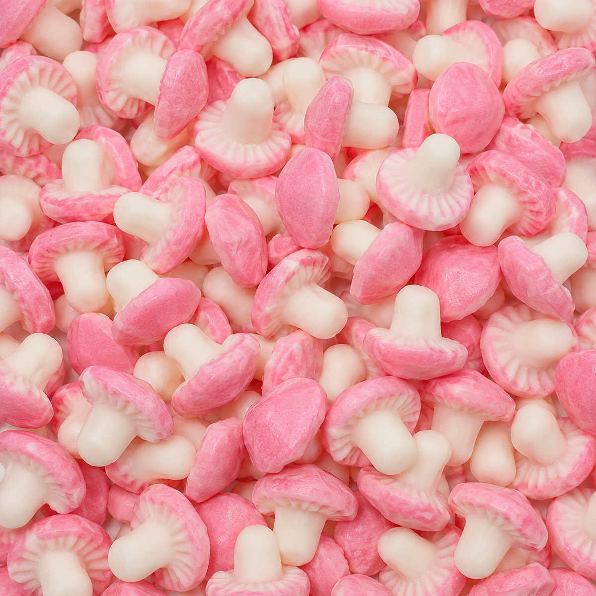 Swizzels Giant Mushrooms 100 g – Gyümölcsízű Habos Gumicukor