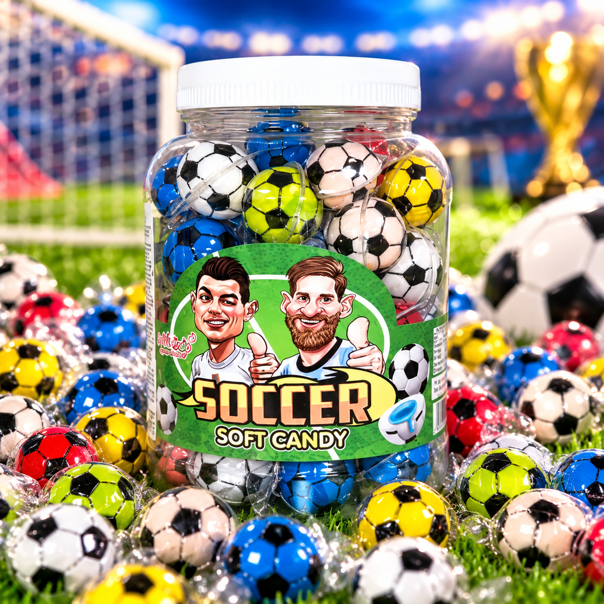 Deer Dada Soccer Soft Gummy Candy – Puha, töltött gyümölcsös gumicukor 10 g