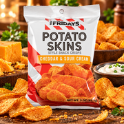TGI Fridays Potato Skins Cheddar & Sour Cream 85 g – Cheddaros-tejfölös burgonyasnack