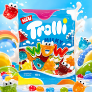 Trolli Milky WOW 150g – Tejkrémes Gumitehén Habcukorral