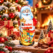 Kinder Hollow Santa 55 g – Tejcsokoládés Mikulás tejes belső réteggel