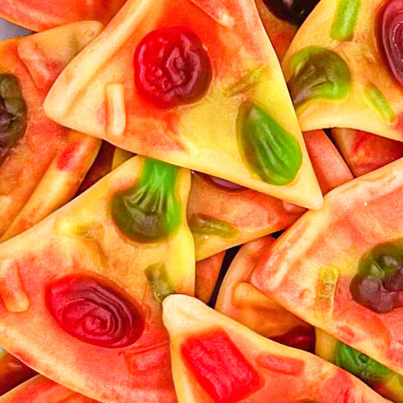 pizza szeletek gumicukor